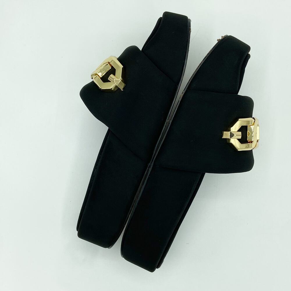 Good American Chain Platform Slides Size 9.5 Blac… - image 6